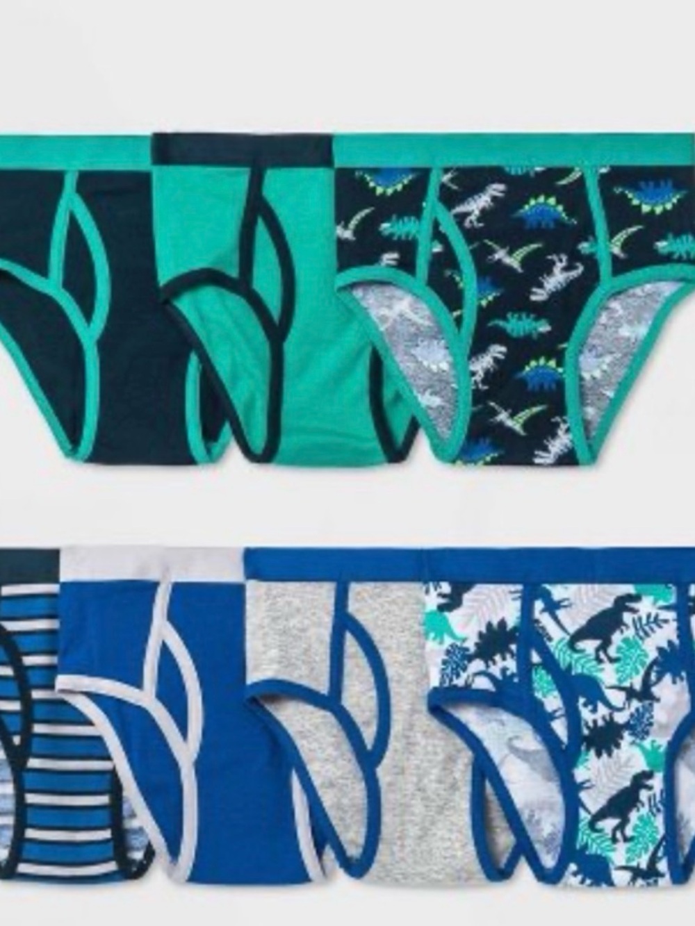 Cat & Jack Boys Briefs Pack in Blue, Teal & Gray